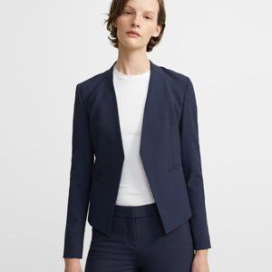 Theory Stretch Wool Open Jacket in Deep Navy